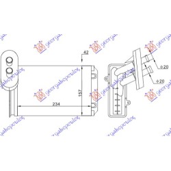 Ngrohës kabine me/pa kondicioner(234x157x42) për AUDI A3 96-03 - OEM: 191819031B Ngrohës kabine me/pa kondicioner(234x157x42) për AUDI A3 96-03 - OEM: 191819031B