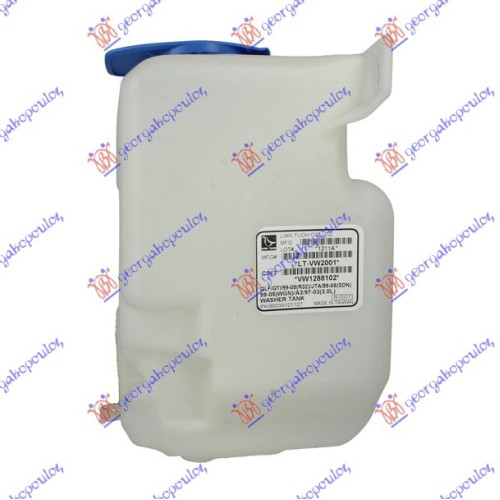 Rezervuari i lëngut të larësit të xhamave me hapje për sensor (3L) për AUDI A3 96-03 - OEM: 1J0955453P Rezervuari i lëngut të larësit të xhamave me hapje për sensor (3L) për AUDI A3 96-03 - OEM: 1J0955453P