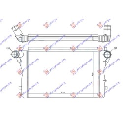 Interkuler 2.0 (S3) (610x410x40) ?55 plotësisht alumin për AUDI A3 03-08 - OEM: 1K0145803P Interkuler 2.0 (S3) (610x410x40) ?55 plotësisht alumin për AUDI A3 03-08 - OEM: 1K0145803P