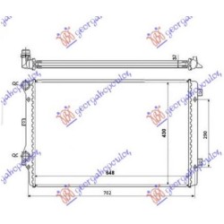 Radiator për motor 1.8 FSi benzinë (650x450x32) (fletë metali) për AUDI A3 03-08 - OEM: 1K0121251L Radiator për motor 1.8 FSi benzinë (650x450x32) (fletë metali) për AUDI A3 03-08 - OEM: 1K0121251L