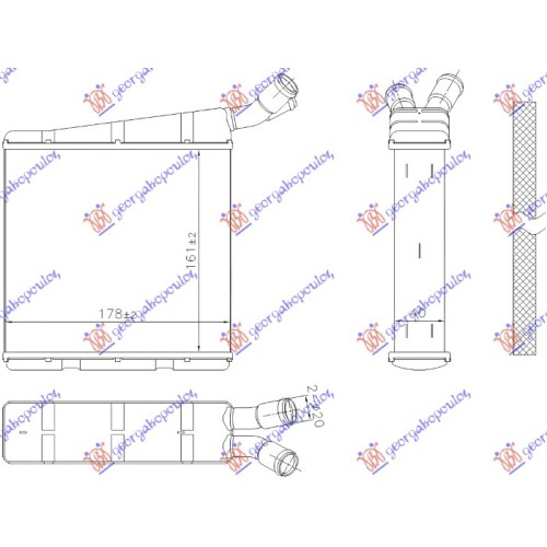 Radiator shtesë për motor 2.0 benzinë - 2.0 dizel (marsh manual/automatik) (161x178) për AUDI A3 03-08 - OEM: 1K0121212 Radiator shtesë për motor 2.0 benzinë - 2.0 dizel (marsh manual/automatik) (161x178) për AUDI A3 03-08 - OEM: 1K0121212