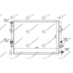 Radiator për motor 1,2 TSI (62,5x45,2x34) për AUDI A3 03-08 - OEM: 1K0121251CL Radiator për motor 1,2 TSI (62,5x45,2x34) për AUDI A3 03-08 - OEM: 1K0121251CL