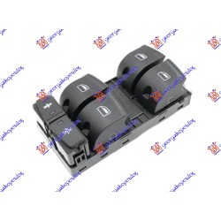 Ndërprerës në derën e përparme (katërfish) (10 pinë) (me mbrojtje për fëmijë) për AUDI A6 04-08 - OEM: 4F0959851G Ndërprerës në derën e përparme (katërfish) (10 pinë) (me mbrojtje për fëmijë) për AUDI A6 04-08 - OEM: 4F0959851G