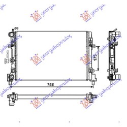 Radiator për motor 1.2TSI-1.6i 16V/1.2TDi-1.6TDi (65x34) për AUDI A1 14-18 - OEM: 6R0121253 Radiator për motor 1.2TSI-1.6i 16V/1.2TDi-1.6TDi (65x34) për AUDI A1 14-18 - OEM: 6R0121253