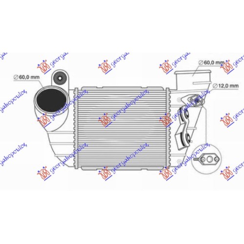 Interkuler 1.8T benzinë (183x161) për AUDI TT 98-06 - OEM: 0N0145803C