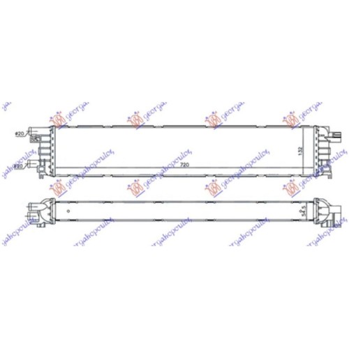 Radiator shtesë për motor 3.0 TFSI/SQ5 benzinë 2.0 Tdi dizel (720x132x55) për AUDI A4 11-15 - OEM: 4G0145804