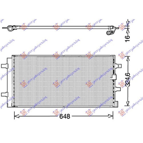 Radiator i kondicionerit benzinë/dizel (650x325x16) për AUDI A4 11-15 - OEM: 4G0260403N