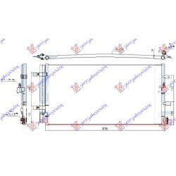 Radiator i kondicionerit 2.0-3.0 TFSi-3.2 FSi/2.0-3.0 TDi (676x335) për AUDI A4 07-11 - OEM: 8T0260401C