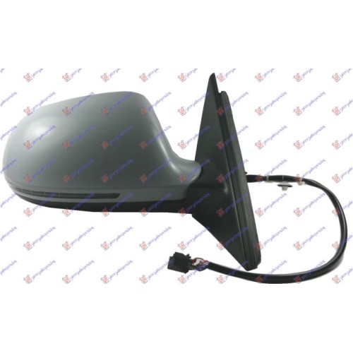 Pasqyrë elektrike me ngrohje (gati për ngjyrosje) (me drita pulsuese) -10 (6 pinë) (xham i lakuar) për AUDI A4 07-11 - OEM: 8K185741001C