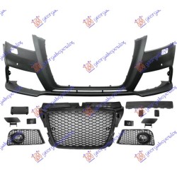 Parakolpi i përparmë (s3 pamje) Komplet (me hapje për sensor parkimi) + spërkatëse) për AUDI A3 08-12 Parakolpi i përparmë (s3 pamje) Komplet (me hapje për sensor parkimi) + spërkatëse) për AUDI A3 08-12