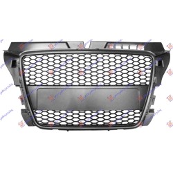 Maskë pvc/grilë (rs pamje) me ngjyrë të zezë -10 për AUDI A3 08-12 Maskë pvc/grilë (rs pamje) me ngjyrë të zezë -10 për AUDI A3 08-12
