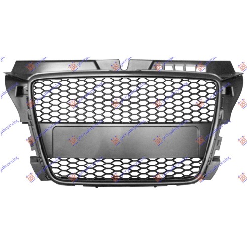 Maskë pvc/grilë (rs pamje) me ngjyrë të zezë -10 për AUDI A3 08-12