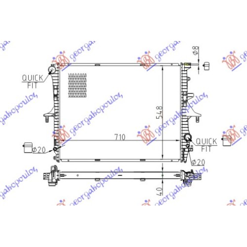 Radiator për motor të gjitha modelet benzinë/dizel (marsh manual/automatik) (me/pa kondicioner) (71x55) për AUDI Q7 06-09 - OEM: 7L0121253 Radiator për motor të gjitha modelet benzinë/dizel (marsh manual/automatik) (me/pa kondicioner) (71x55) për AUDI Q7 06-09 - OEM: 7L0121253