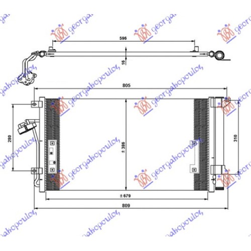 Radiator i kondicionerit benzinë - dizel (690x390x16) për AUDI Q7 06-09 - OEM: 4L0260401