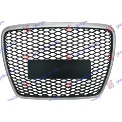 Maskë pvc/grilë (rs pamje) krom/me ngjyrë të zezë për AUDI A6 08-10 Maskë pvc/grilë (rs pamje) krom/me ngjyrë të zezë për AUDI A6 08-10