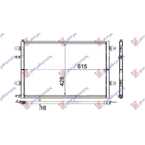 Radiator shtesë për motor 3.0 TFSi benzinë (615x430x16) (MAHLE BEHR PREMIUM LINE) për AUDI A6 08-10 - OEM: 4F0145804K