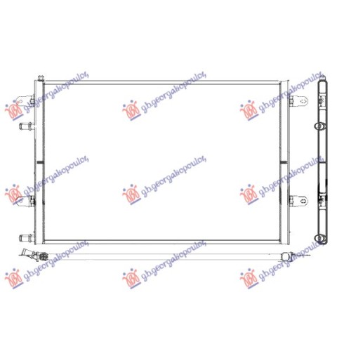 Radiator shtesë për motor 3.0 TFSi benzinë (615x430x16) për AUDI A6 08-10 - OEM: 4F0145804K