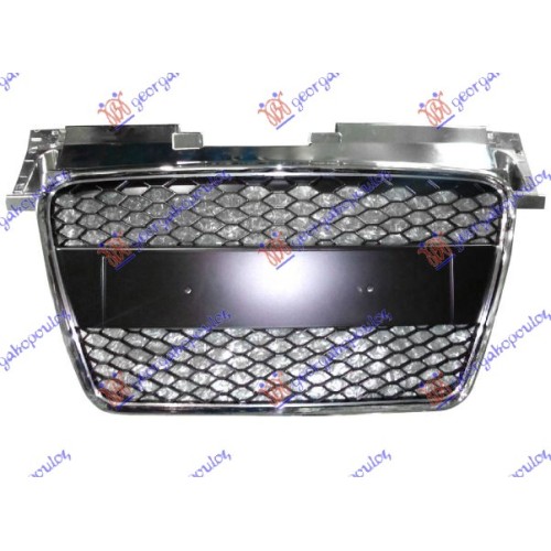 Maskë pvc/grilë (rs pamje) krom/me ngjyrë të zezë për AUDI TT 06-14 Maskë pvc/grilë (rs pamje) krom/me ngjyrë të zezë për AUDI TT 06-14
