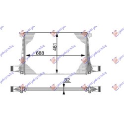 Interkuler 2.0 TFSi benzinë - 3.0 TDi dizel (690x480x32) për AUDI Q7 15-19 - OEM: 4M0145805C