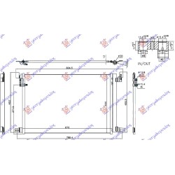 Radiator i kondicionerit 2.0-3.0 TFSI/3.0 TDI (67.6x44.4x1.2) për AUDI A6 18- - OEM: 4M0816421B