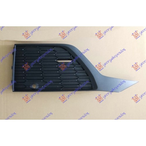 Grilë në parakolpin e përparmë (me hapje për sensor parkimi) (s-line/SQ7) (e mbyllur) për AUDI Q7 19- - OEM: 4M0890682B