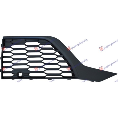 Grilë parakolpi i përparëm (me hapje për sensor parkimi) (S-LINE/SQ7) (i hapurED) për AUDI Q7 19- - OEM: 4M0 890 682 A