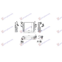 Interkuler (258x240x64) për AUDI Q7 19- - OEM: 4M0145803BP