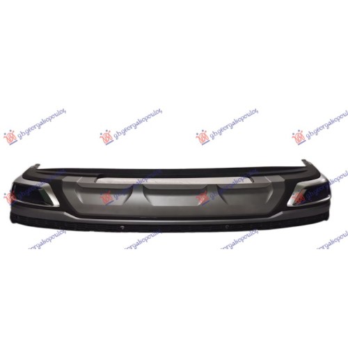 Spoiler i poshtëm në parakolpin e pasëm gri (s-line/SQ7) (me hapje për sensor parkimi) për AUDI Q7 19- - OEM: 4M0807434R1RR
