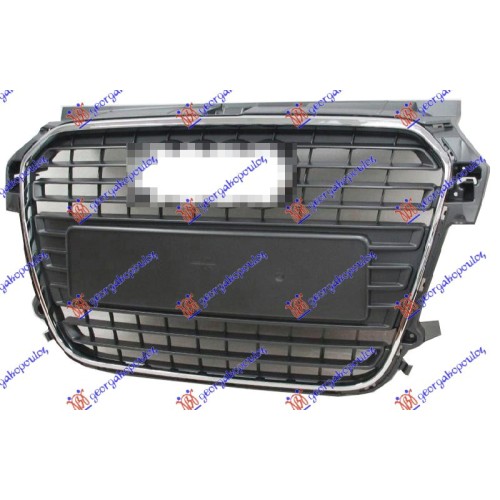 Maskë pvc/grilë (me kornizë krom) për AUDI A1 10-14 - OEM: 8X08536511QP Maskë pvc/grilë (me kornizë krom) për AUDI A1 10-14 - OEM: 8X08536511QP