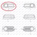 Grilë në parakolpin e përparmë (me hapje për drita të mjegullës) me shirit kromi për AUDI A1 10-14 - OEM: 8X0807682A 01C Grilë në parakolpin e përparmë (me hapje për drita të mjegullës) me shirit kromi për AUDI A1 10-14 - OEM: 8X0807682A 01C