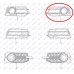 Grilë në parakolpin e përparmë (me hapje për drita të mjegullës) kornizë e zezë për AUDI A1 10-14 - OEM: 8X0807681AZDE Grilë në parakolpin e përparmë (me hapje për drita të mjegullës) kornizë e zezë për AUDI A1 10-14 - OEM: 8X0807681AZDE