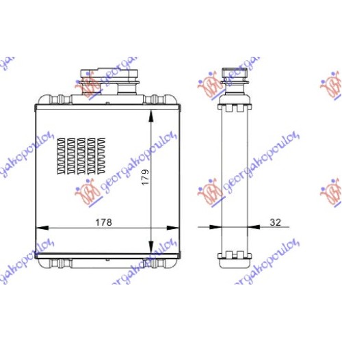 Ngrohës kabine (B) me/pa kondicioner (176x180) për AUDI A1 10-14 - OEM: 6Q0819031