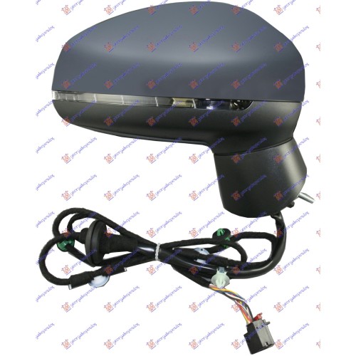 Pasqyrë elektrike me ngrohje (gati për ngjyrosje) (me drita pulsuese) (А cilësi) (xham i lakuar) për AUDI A1 14-18 - OEM: 8X1857410F9B9