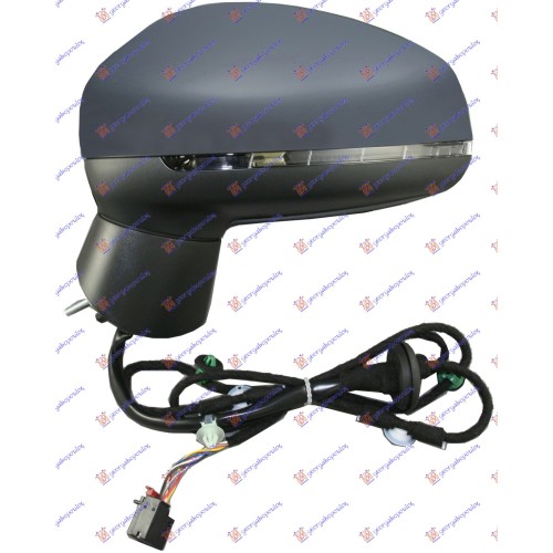 Pasqyrë elektrike me ngrohje (elektrik-me palosje) (gati për ngjyrosje) (me drita pulsuese) (А cilësi) (xham asferik) për AUDI A1 14-18 - OEM: 8X1857409G9B9