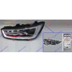 Fenerë bi-xenon me LEDDritë ditore (S1 ngjyrë e kuqe Kornizë) (HELLA) për AUDI A1 14-18 - OEM: 8XA941043B
