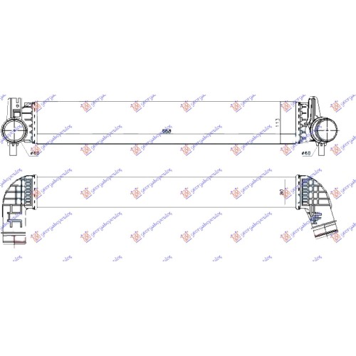 Interkuler S1 (690x113x80) (MAHLE BEHR PREMIUM LINE) për AUDI A1 14-18 - OEM: 6R0145805J