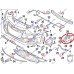 Shtërngues/mbajtës për parakolpin e përparmë anësor plastik për AUDI A6 10-14 - OEM: 4G0 807 283