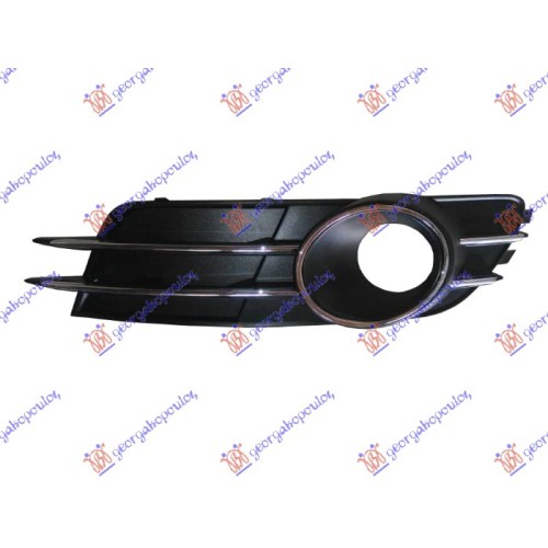 Grilë në parakolpin e përparmë (me kornizë kromi + 2 Shirit a kromi) (me hapje për tempomat) për AUDI A6 10-14 - OEM: 4G0807681B9B9 Grilë në parakolpin e përparmë (me kornizë kromi + 2 Shirit a kromi) (me hapje për tempomat) për AUDI A6 10-14 - OEM: 4G0807681B9B9