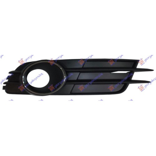 Grilë në parakolpin e përparmë (kornizë kromi) (me hapje për tempomat) për AUDI A6 10-14 - OEM: 4G0807682H9B9