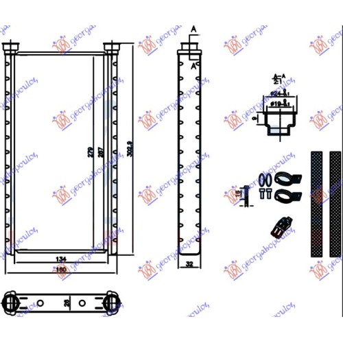Ngrohës kabine (BR) (135x280x26) për AUDI A6 10-14 - OEM: 4H0898037