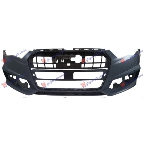 Parakolpi i përparmë (gati për ngjyrosje) (me hapje për sensorë + spërkatëse) (s-line) për AUDI A6 14-18 - OEM: 4G0807065AT