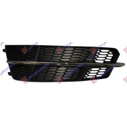 Grilë në parakolpin e përparmë (pa hapje për dirtë të mjegullës) me shirit a kromi (s-line) për AUDI A6 14-18 - OEM: 4G0807647F9B9 Grilë në parakolpin e përparmë (pa hapje për dirtë të mjegullës) me shirit a kromi (s-line) për AUDI A6 14-18 - OEM: 4G0807647F9B9