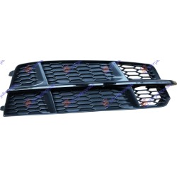 Grilë në parakolpin e përparmë (pa hapje për dirtë të mjegullës) me shirit a me shkëlqim me ngjyrë të zezë (s-line) për AUDI A6 14-18 - OEM: 4G0807648BBMT Grilë në parakolpin e përparmë (pa hapje për dirtë të mjegullës) me shirit a me shkëlqim me ngjyrë të zezë (s-line) për AUDI A6 14-18 - OEM: 4G0807648BBMT