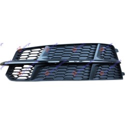 Grilë në parakolpin e përparmë (pa hapje për dirtë të mjegullës) me shirit a me shkëlqim me ngjyrë të zezë (s-line) për AUDI A6 14-18 - OEM: 4G0807647BBMT Grilë në parakolpin e përparmë (pa hapje për dirtë të mjegullës) me shirit a me shkëlqim me ngjyrë të zezë (s-line) për AUDI A6 14-18 - OEM: 4G0807647BBMT