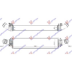 Interkuler 3.0TDi dizel (710x160x80) (tuba 66MM) për AUDI A6 14-18 - OEM: 4G0145805L Interkuler 3.0TDi dizel (710x160x80) (tuba 66MM) për AUDI A6 14-18 - OEM: 4G0145805L