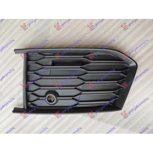 Grilë në parakolpin e përparmë (sport me ngjyrë të zezë exclusive) (me hapje për sensor parkimi) për AUDI A6 18- - OEM: 4K0807647B