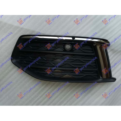 Grilë në parakolpin e përparmë (dizajn) (me hapje për sensor parkimi për AUDI A6 18- - OEM: 4K0807647