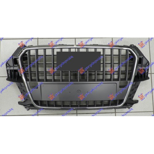 Maskë pvc/grilë gri/e argjendtë (me hapje për sensor parkimi) për AUDI Q3 11-14 - OEM: 8U0853651J1QP Maskë pvc/grilë gri/e argjendtë (me hapje për sensor parkimi) për AUDI Q3 11-14 - OEM: 8U0853651J1QP