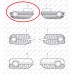 Grilë në parakolpin e përparmë (me hapje për drita të mjegullës) për AUDI Q3 11-14 - OEM: 8U0807682A