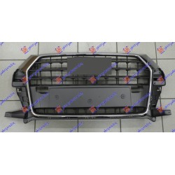 Maskë pvc/grilë gri/krom (pa mbajtës për targa) për AUDI Q3 14-18 - OEM: 8U0853651P